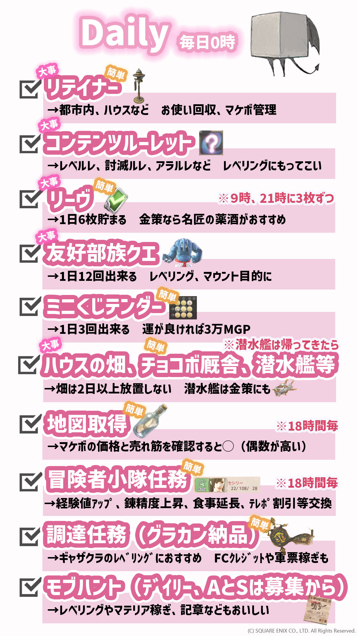 todo】ウィークリーとデイリーでやりたいことリスト【まとめ】 | さきちの転ばぬ杖